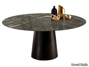 TOTEM - Round ceramic table _ Sovet italia