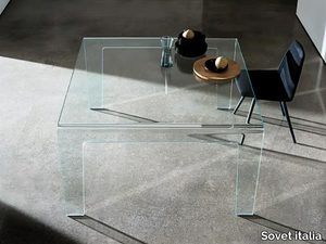 FROG - Square glass table _ Sovet italia