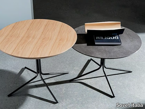 GENIUS - Round wooden coffee table _ Sovet italia