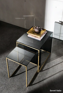 NIDO - Stackable glass coffee table _ Sovet italia