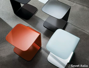 SHELL - Square rectangular glass coffee table _ Sovet italia
