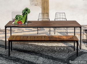 SLIM - Rectangular ceramic garden table _ Sovet italia