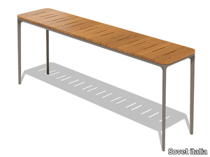 SLIM - Rectangular iroko garden console _ Sovet italia