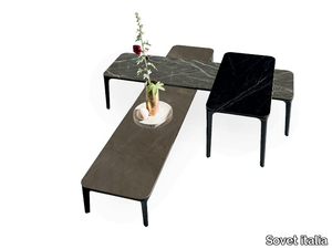 SLIM - Rectangular ceramic coffee table _ Sovet italia