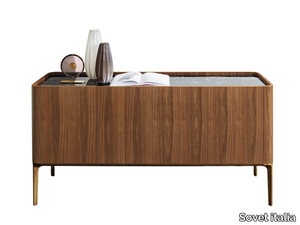 SLIM - Wooden sideboard with doors _ Sovet italia