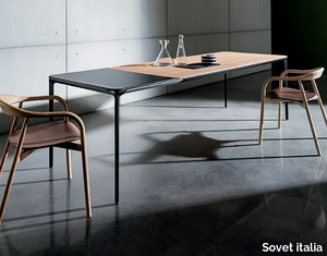 SLIM WOOD - Extending wooden table _ Sovet italia