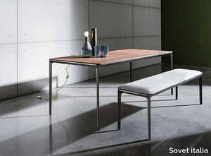 SLIM WOOD - Rectangular wooden table _ Sovet italia