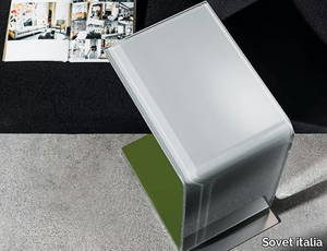 SWAN - Rectangular glass coffee table _ Sovet italia