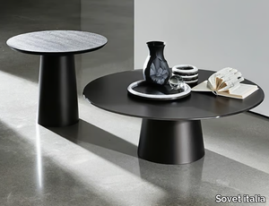 TOTEM - Round glass coffee table _ Sovet italia