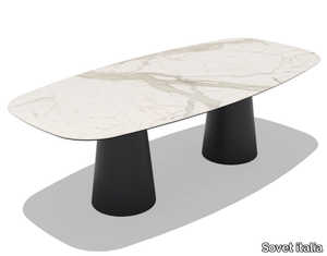 TOTEM OUTDOOR - Rectangular ceramic garden table _ Sovet italia