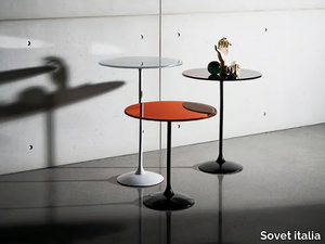 TULIP - Round glass coffee table _ Sovet italia