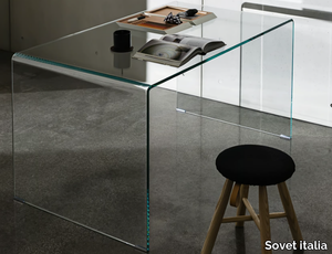 BRIDGE - Rectangular glass table _ Sovet italia