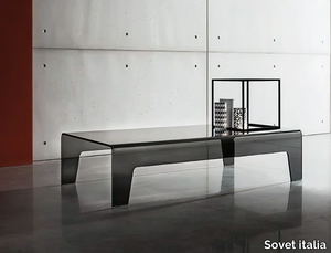 FROG - Low rectangular glass coffee table _ Sovet italia