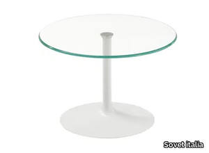 FLÛTE - Round glass coffee table _ Sovet italia