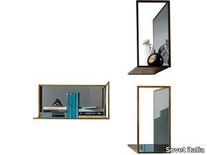 HELIA - Rectangular wall-mounted mirror with shelf _ Sovet italia