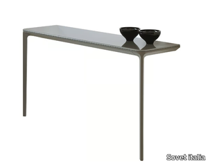 SLIM 2 LEGS - Rectangular glass console table _ Sovet italia