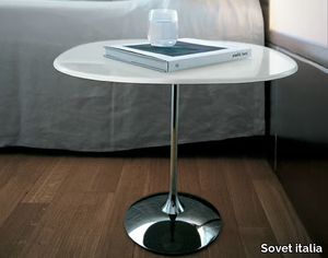 TULIP SHAPED - Round glass coffee table _ Sovet italia