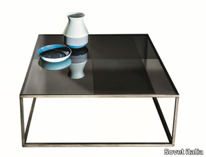 QUADRO - Low square glass coffee table _ Sovet italia