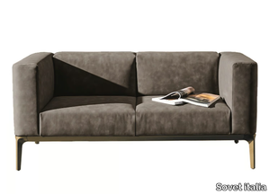 SLIM - 2 seater sectional leather sofa _ Sovet italia