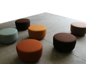 SLALOM POUF - Upholstered round pouf _ Slalom