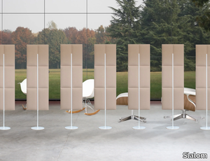 ECODESK TOTEM - Sound absorbing freestanding polyester fibre office screen _ Slalom