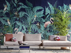 HIDDEN FAUNA WPN 402 - Panoramic Tropical wallpaper _ Spaghetti Wall