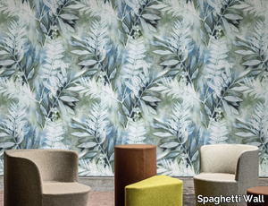 LEAF ON LEAF WPN 416 - Panoramic Tropical wallpaper _ Spaghetti Wall