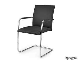 .PABLO 1002 - Stackable cantilever chair with armrests _ Spiegels