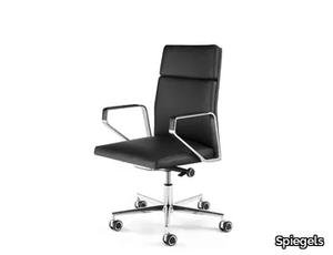 .PILOT P310 - Leather executive chair with 5-spoke base _ Spiegels