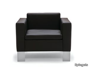 .U TWO 2501 - Leather armchair with armrests _ Spiegels