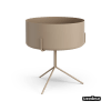 Drum round table with metal bowl diameter 40 cm height 36 cm