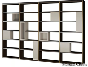 PR.872 - Divider custom walnut bookcase _ Stella del Mobile