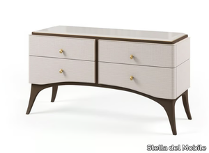 PR.108 - Wooden chest of drawers with colored glass top _ Stella del Mobile