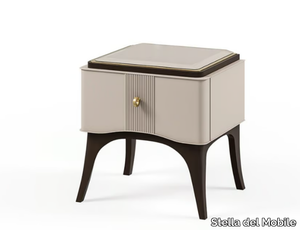 PR.137 - Rectangular bedside table with glass top _ Stella del Mobile