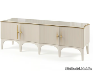 PR.214 - Low wooden TV cabinet with doors _ Stella del Mobile