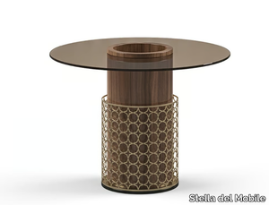 PR.332.1 - Coffee table in canaletto walnut with glass top _ Stella del Mobile