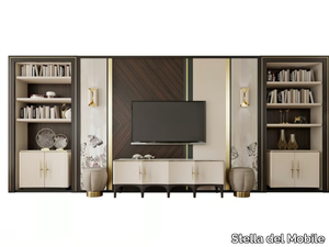 PR.860.1 - Custom wooden TV wall system _ Stella del Mobile