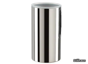 HASHI - Countertop chromed brass toothbrush holder _ Stilhaus