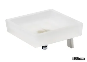 SATURNO - Satin glass soap dish _ Stilhaus