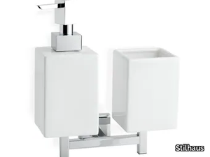 URANIA - Ceramic Bathroom soap dispenser / soap dish _ Stilhaus