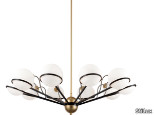 LIGHTING LAB 21031 - LED opal glass and metal chandelier _ Stillux