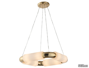 LIGHTING LAB 21043 - LED metal and blown glass pendant lamp _ Stillux