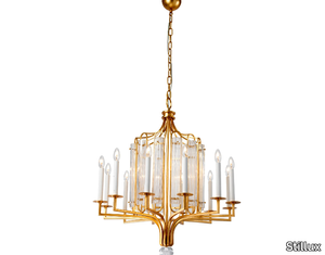 NEW DIRECTIONS 20615 - Iron and blown glass chandelier _ Stillux