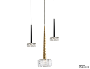 MEDIAN 21627 / 21628 - LED crystal and metal pendant lamp _ Stillux