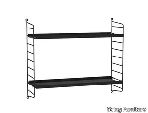 BEDROOM B - Powder coated steel wall shelf _ String Furniture