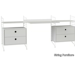 WORKSPACE C - Workstation desk with drawers _ String Furniture