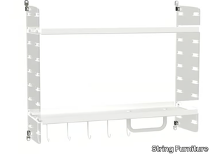 BATHROOM F - Powder coated steel bathroom wall shelf _ String Furniture