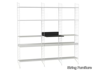 KITCHEN L - Open sectional powder coated steel bookcase _ String Furniture