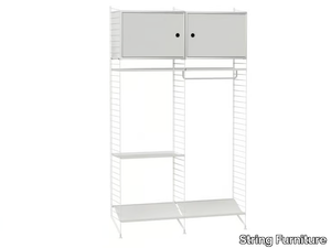 HALLWAY T - Sectional powder coated steel wardrobe with shoe rack _ String Furniture