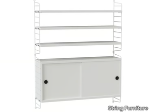 LIVING ROOM I - Open sectional powder coated steel shelving unit _ String Furniture